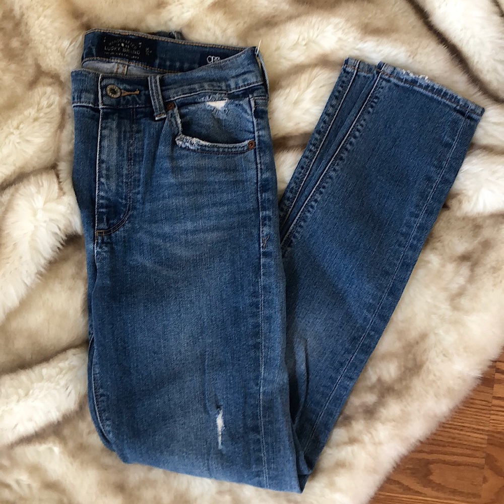 Very High Waisted Luckybrand Skinny Jeans